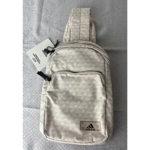 Adidas Unisex Festival Crossbody Beige/White-Adjustable Strap One Size Pockets
